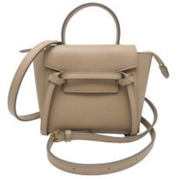 Celine Pico Belt Bag Handbag Beige Leather - Picture 1 of 9